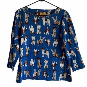 NWT Rudy Rd dog print women’s Top size L
